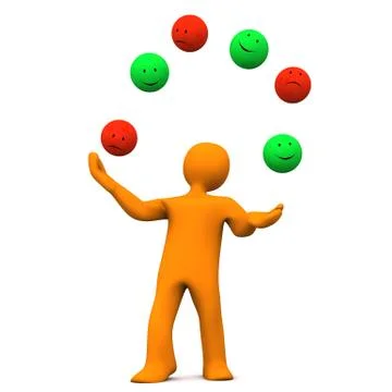 Juggler smileys Stock Illustration