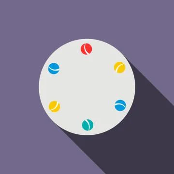 Juggling balls icon, flat style Stock Illustration