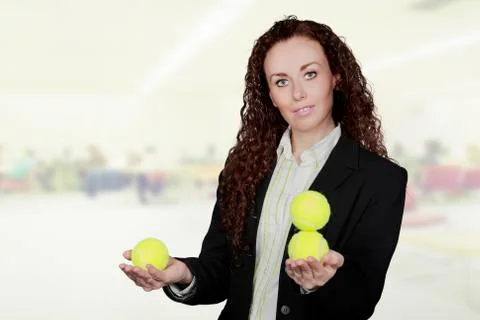 Juggling balls Foto stock
