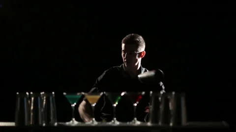 Juggling bottles Stock Footage 47849381