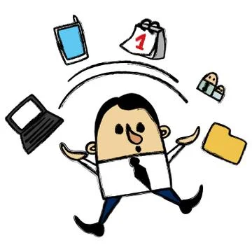 Juggling businessman Stock Illustration