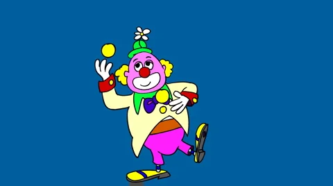 JUGGLING CLOWN Stock Footage 1045241