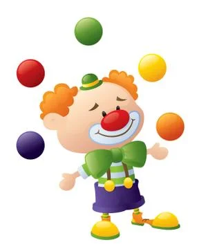 Juggling clown Stock Illustration