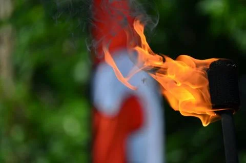 Juggling Fire Torch Stock Photos
