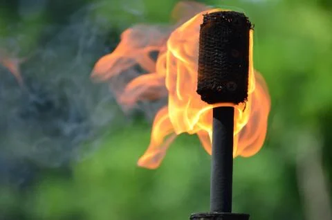 Juggling Fire Torch Stock Photos
