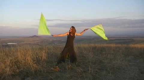 Juggling with flags Stock Footage 67627081