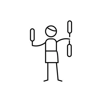 Juggling icon. Element of human hobbies icon for mobile concept and web apps Stock Illustration