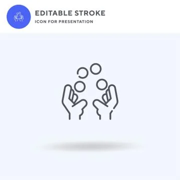 Juggling icon vector, filled flat sign, solid pictogram isolated on white, logo イラスト素材