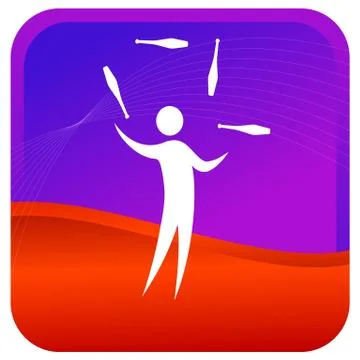 Juggling. Stock Illustration