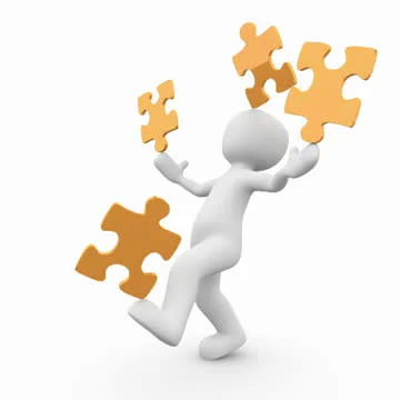 Juggling jigsaw pieces Stock Footage 26179433