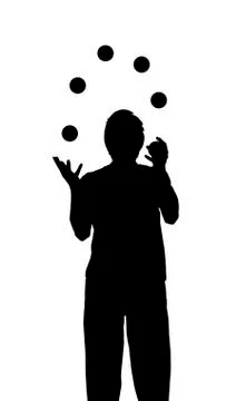 Juggling man Stock Illustration