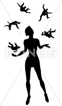 Juggling men Stock Illustration