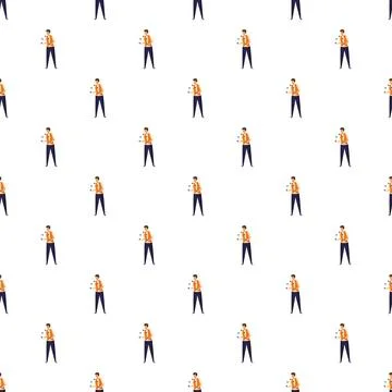 Juggling performer pattern forming seamless background Stockillustratie