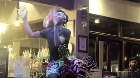 Juggling show Stock Footage 246429645