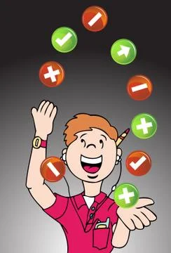 Juggling web developer イラスト素材