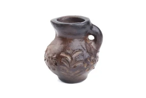 Jugs on white background Stock Photos