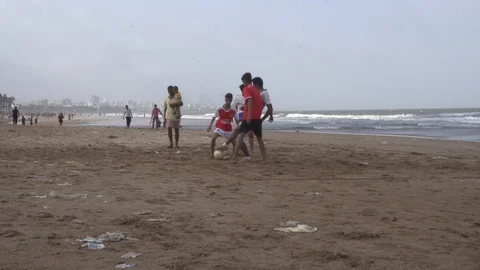 Juhu Beach  Stock Footage 92190686