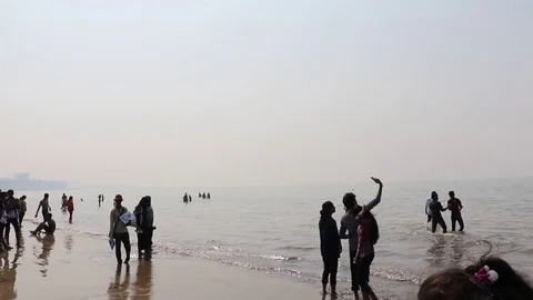 Juhu Beach, Mumbai Stock Footage 71610515