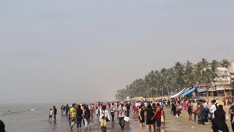 Juhu Beach, Mumbai Stock Footage 71611784