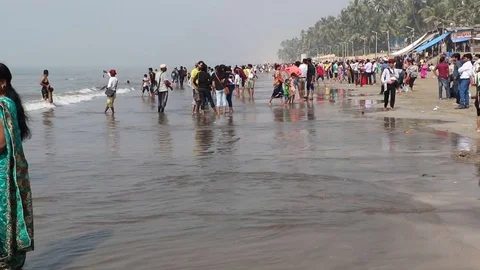 Juhu Beach, Mumbai Stockbeeldmateriaal 71612281