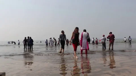 Juhu Beach, Mumbai Stock Footage 72460703