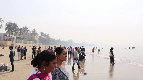 Juhu Beach, Mumbai Stock Footage 72462693