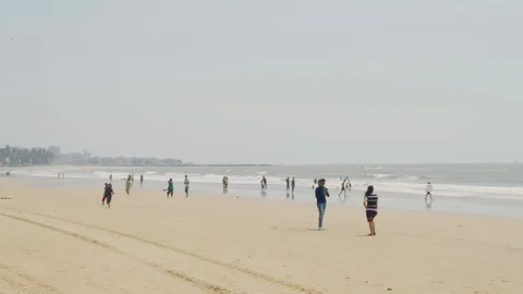 Juhu Beach, Mumbai Stock Footage 120921025