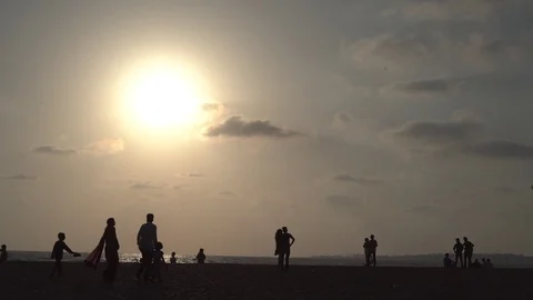 Juhu Beach Time Lapse India Stock Footage 107888205