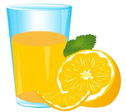 Juice and tangerine Stock Illustration