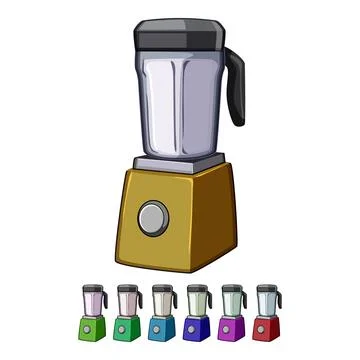 Juice blender kitchen cartoon vector graphic Stock Illustration