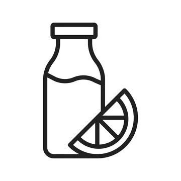 Juice Bottle Icon Image. Illustrazione stock