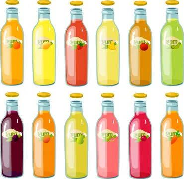 Juice in bottle Stock Illustration