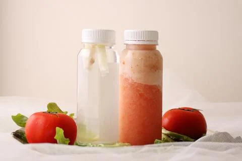 Juice bottle product Stock Photos