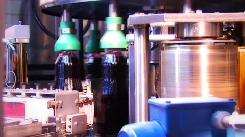 Juice bottles manufacturing Stock Footage 8994482