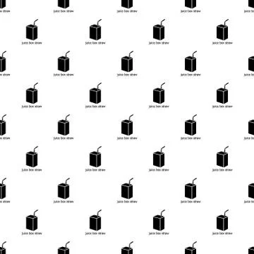 Juice box straw pattern seamless Stock Illustration