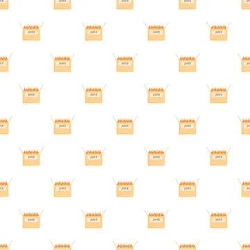 Juice boxes and bottles carton delivery pattern Stock Illustration
