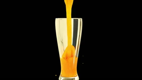 Juice Drop In Glass Video stock 138652264