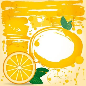 Juice fruit drops liquid orange element design. Grunge. Spray paint イラスト素材