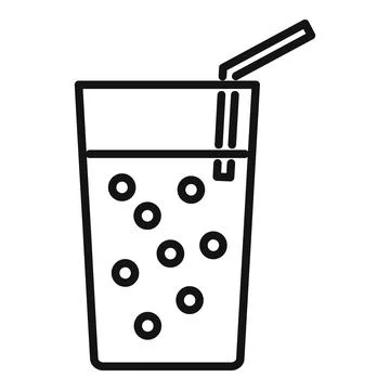 Juice glass icon outline vector. Diet food Ilustração Stock