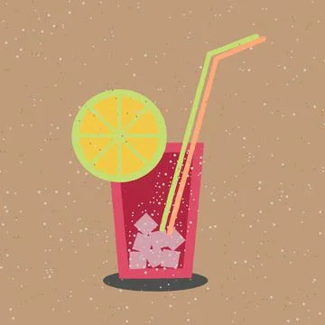 Juice in a glass Illustrazione stock