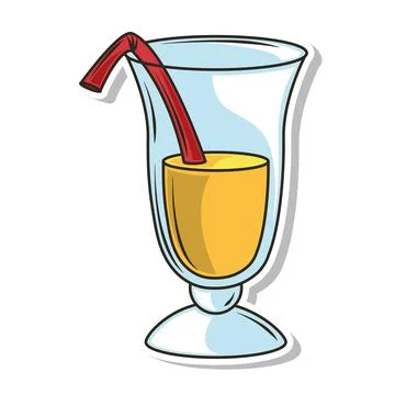Juice glass patch イラスト素材
