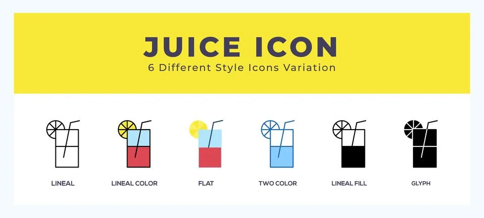 Juice icon in different style vector illustration. イラスト素材