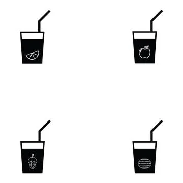 Juice icon set Stock Illustration