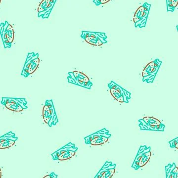 Juice kiwi splash vector seamless pattern Stock Illustration