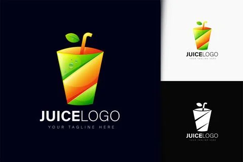 Juice logo design with gradient Stock Illustration