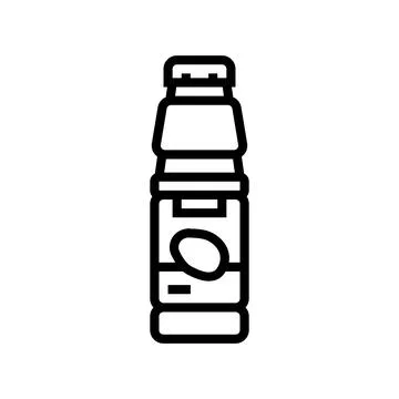 Juice mango fruit line icon vector illustration Stock Illustration