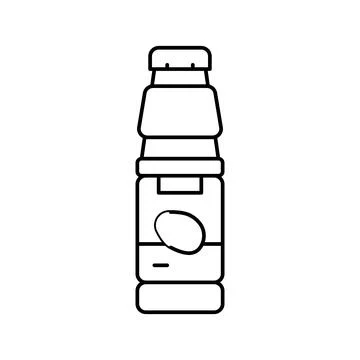 Juice mango fruit line icon vector illustration Stock Illustration