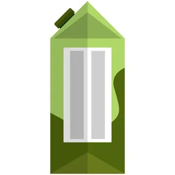 Juice pack carton box flat vector isolated on white Stock Illustration