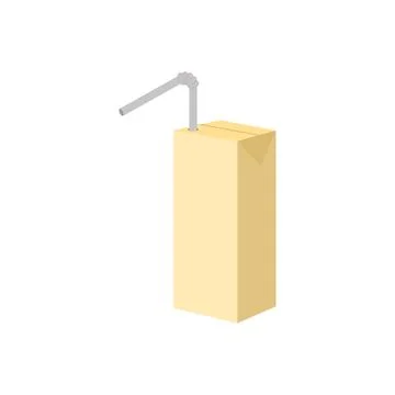 Juice pack,juice box or milk pack isolated on background Stock Illustration