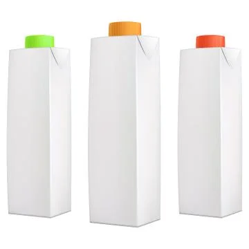 Juice packs with copy space Illustrazione stock